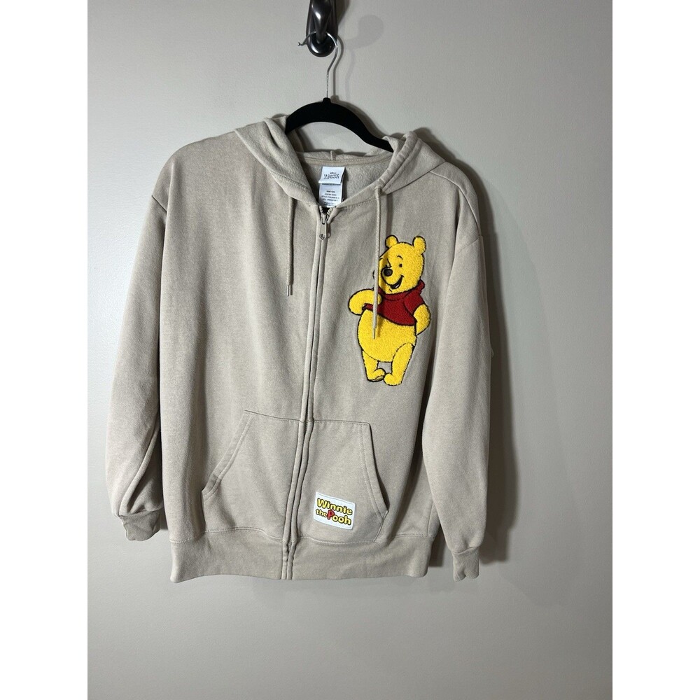 Disney Womens Winnie the Pooh Full Zip Hoodie Jacket Embroidered XL